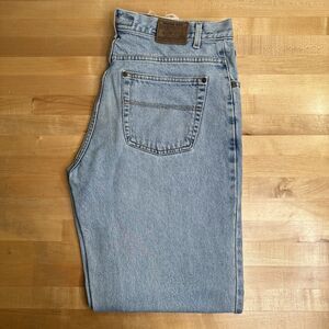 Vintage Structure Denim Jeans 34x34 Relaxed Fit Light Wash